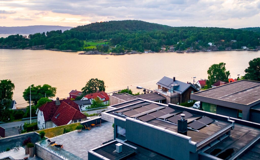 hus med solceller
